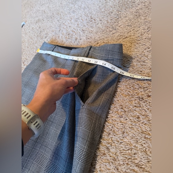 Like new Womens Banana Republic double breasted plaid Suit SET Pants Jacket 2 4 - Picture 13 of 15